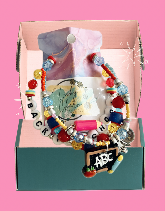 Back to School Friendship Bracelet | Lucky Charm Jewelry Making
