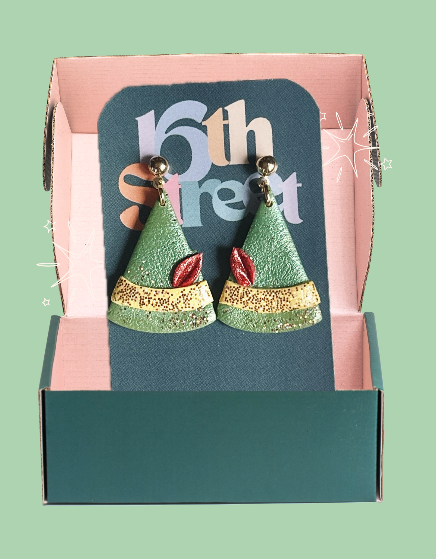 Happy Helper Dangles | Handmade Polymer Clay Earrings