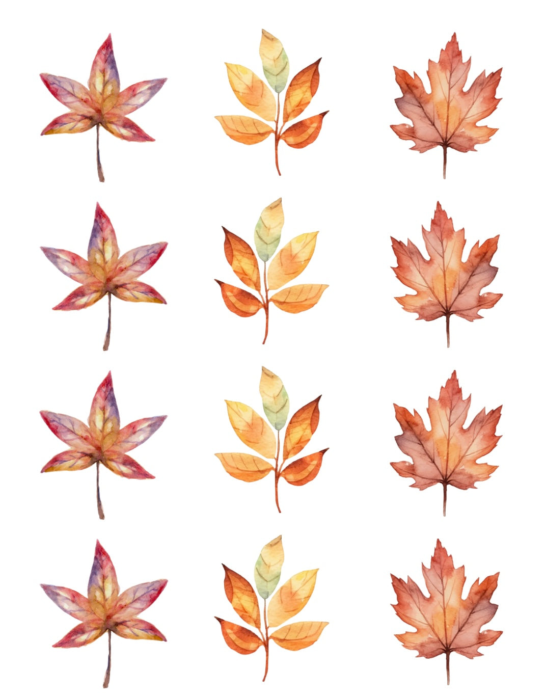 Autumn Leaves | Transfer Sheet - 22 & 23