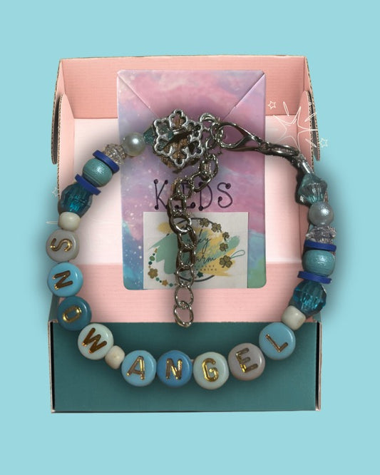 KID-SIZE “Snow Angel” Friendship Bracelet by Lucky Charm Jewelry
