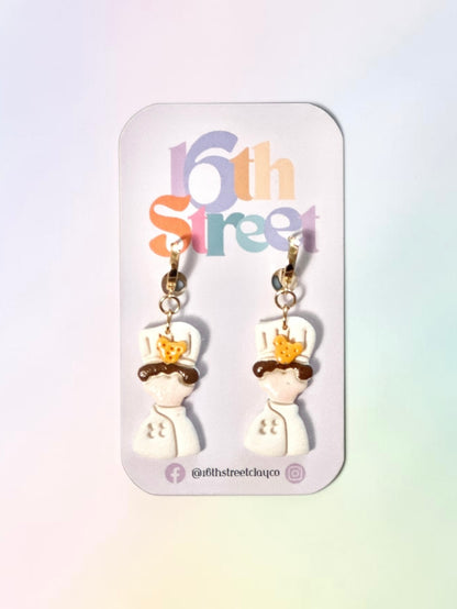 Chef Dangles | Handmade Polymer Clay Earrings
