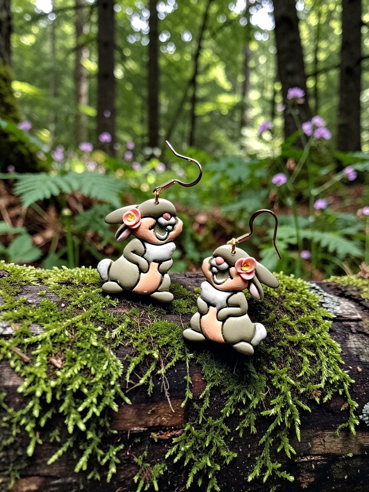 Bunny Dangles | Handmade Polymer Clay Earrings