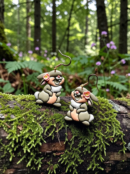 Bunny Dangles | Handmade Polymer Clay Earrings