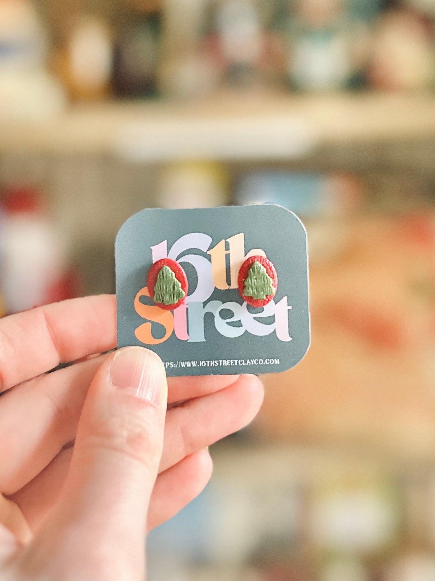 Little Tree Studs | Handmade Polymer Clay Earrings