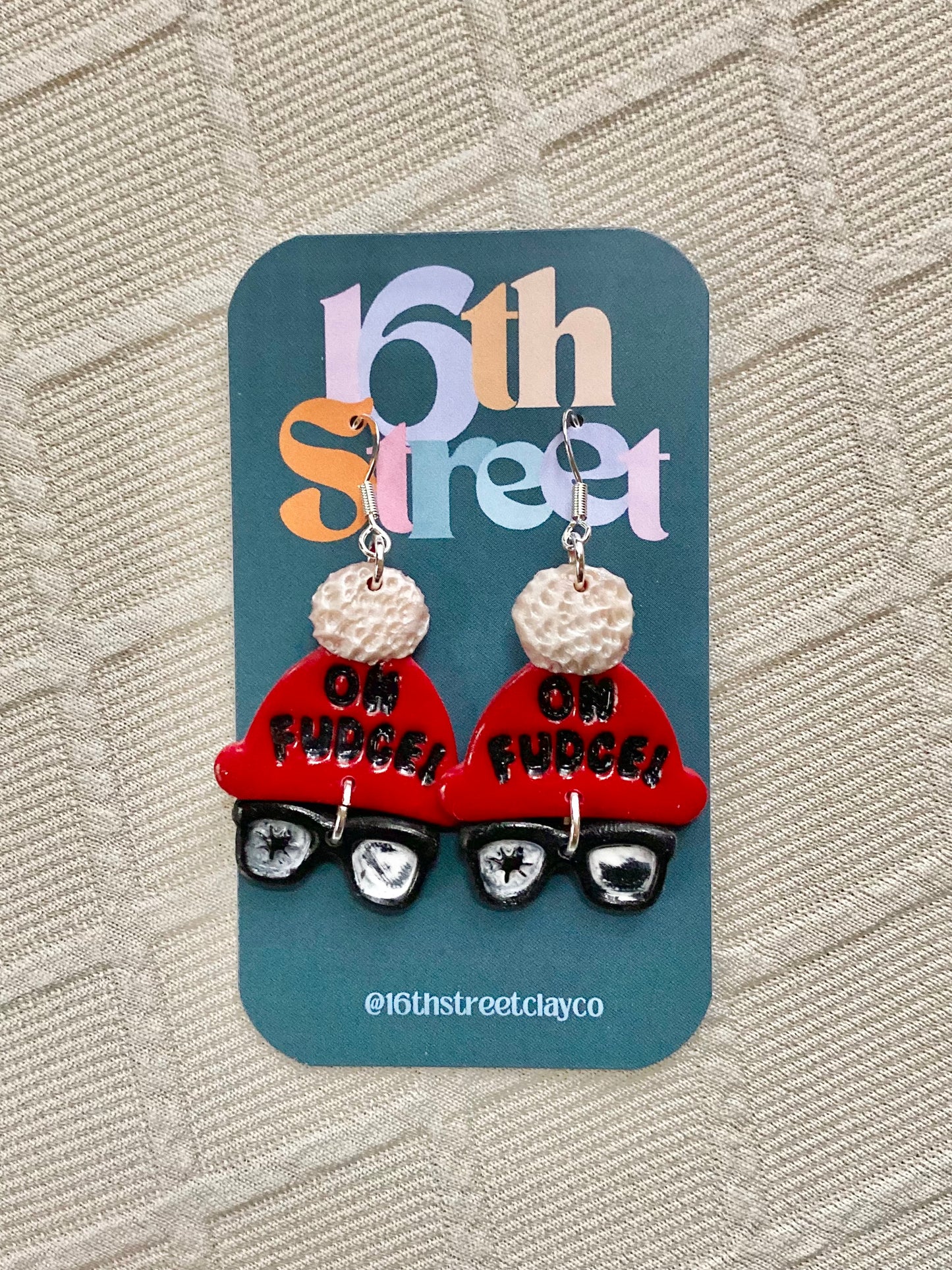 “Oh, FUDGE!” Dangles | Handmade Polymer Clay Earrings