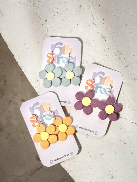 Assorted Floral Dangles | Handmade Polymer Clay Earrings