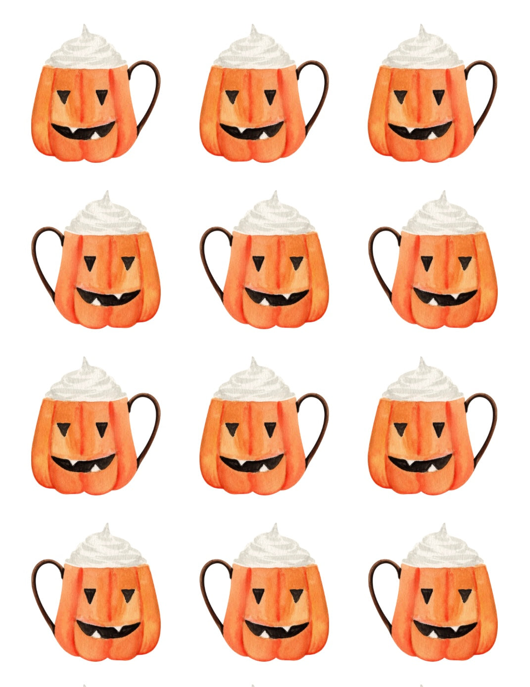 Jack-o’-lantern Lattes | Transfer Sheet - 14